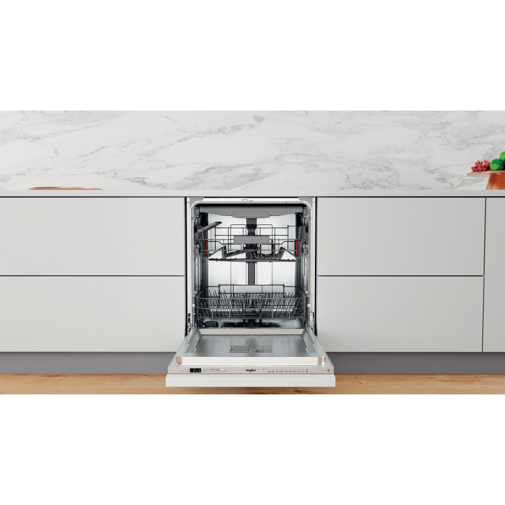 Whirlpool WH4IFB14BN6S teljesen beépíthető mosogatógép, 14 teríték, 3 kosár, 59.8x55.5x82 cm