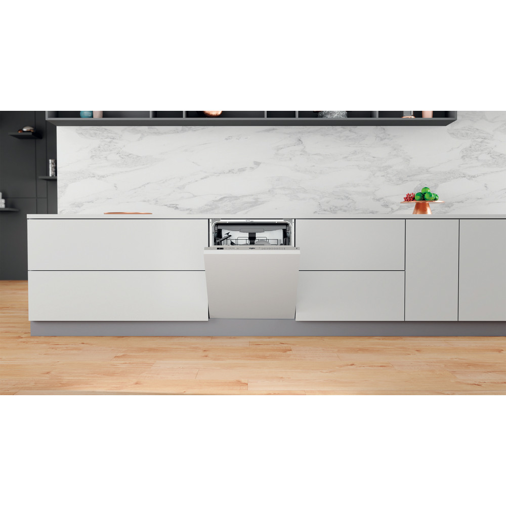 Whirlpool WH4IFB14BN6S teljesen beépíthető mosogatógép, 14 teríték, 3 kosár, 59.8x55.5x82 cm