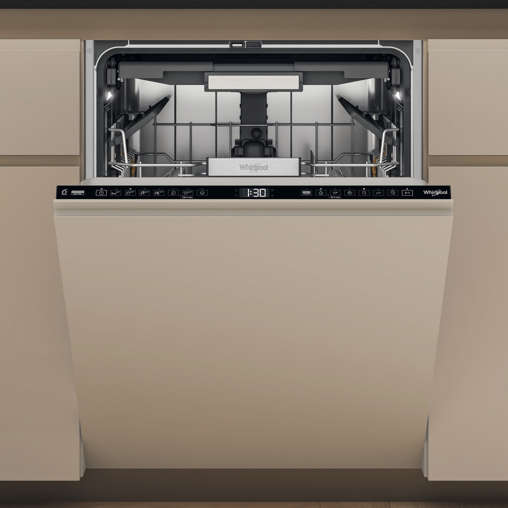 Whirlpool WH7IA115B2M3TUS0 teljesen beépíthető mosogatógép, 15 teríték, automatikus ajtónyitás, 3 kosár, 59.8x55.5x82 cm