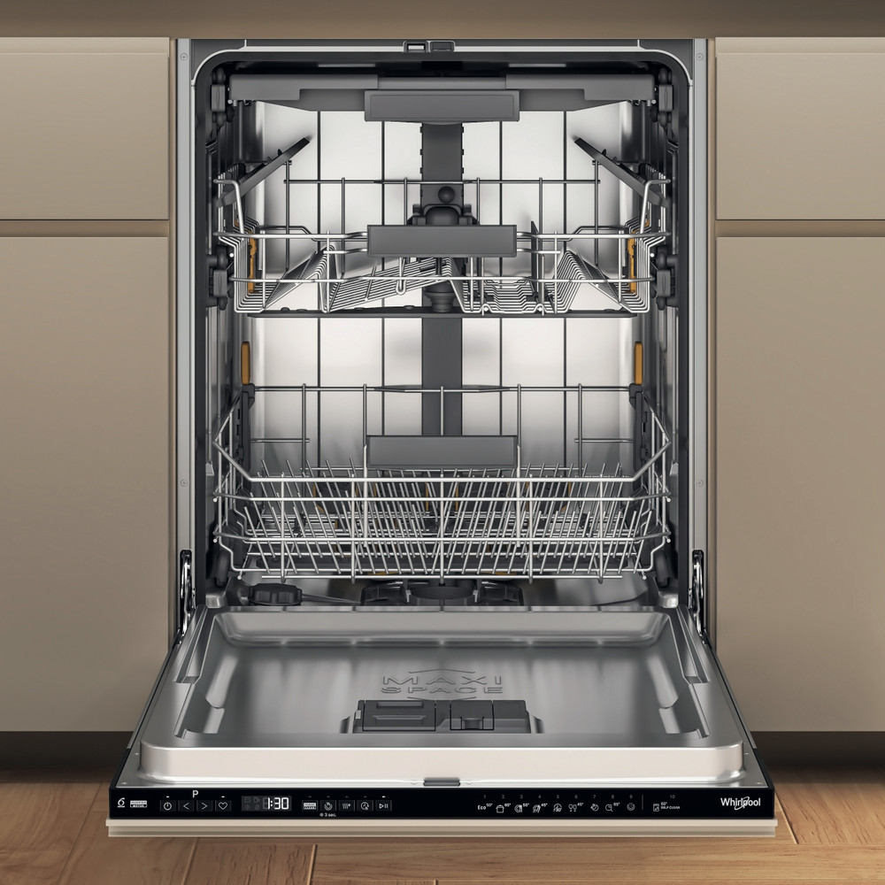 Whirlpool WH7IPC15BM60 teljesen beépíthető mosogatógép, 3 kosár, automatikus ajtónyitás, 15 teríték, 59.8x55.5x82 cm