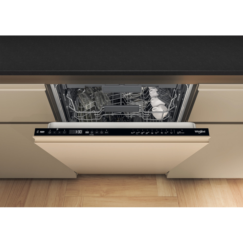 Whirlpool WH7IPC15BM60 teljesen beépíthető mosogatógép, 3 kosár, automatikus ajtónyitás, 15 teríték, 59.8x55.5x82 cm