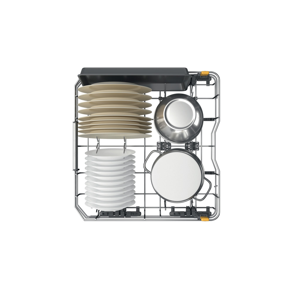 Whirlpool WH7PA15AM60 beépíthető kezelőpaneles mosogatógép, 15 teríték, automatikus ajtónyitás, 59.8x55.5x82 cm, inox szín 