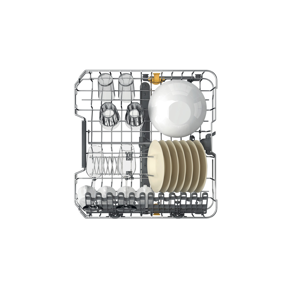 Whirlpool WH7PC15B4M60 beépíthető kezelőpaneles mosogatógép, 3 kosár, automatikus ajtónyitás, 15 teríték, 59.8x55.5x82 cm, inox szín 