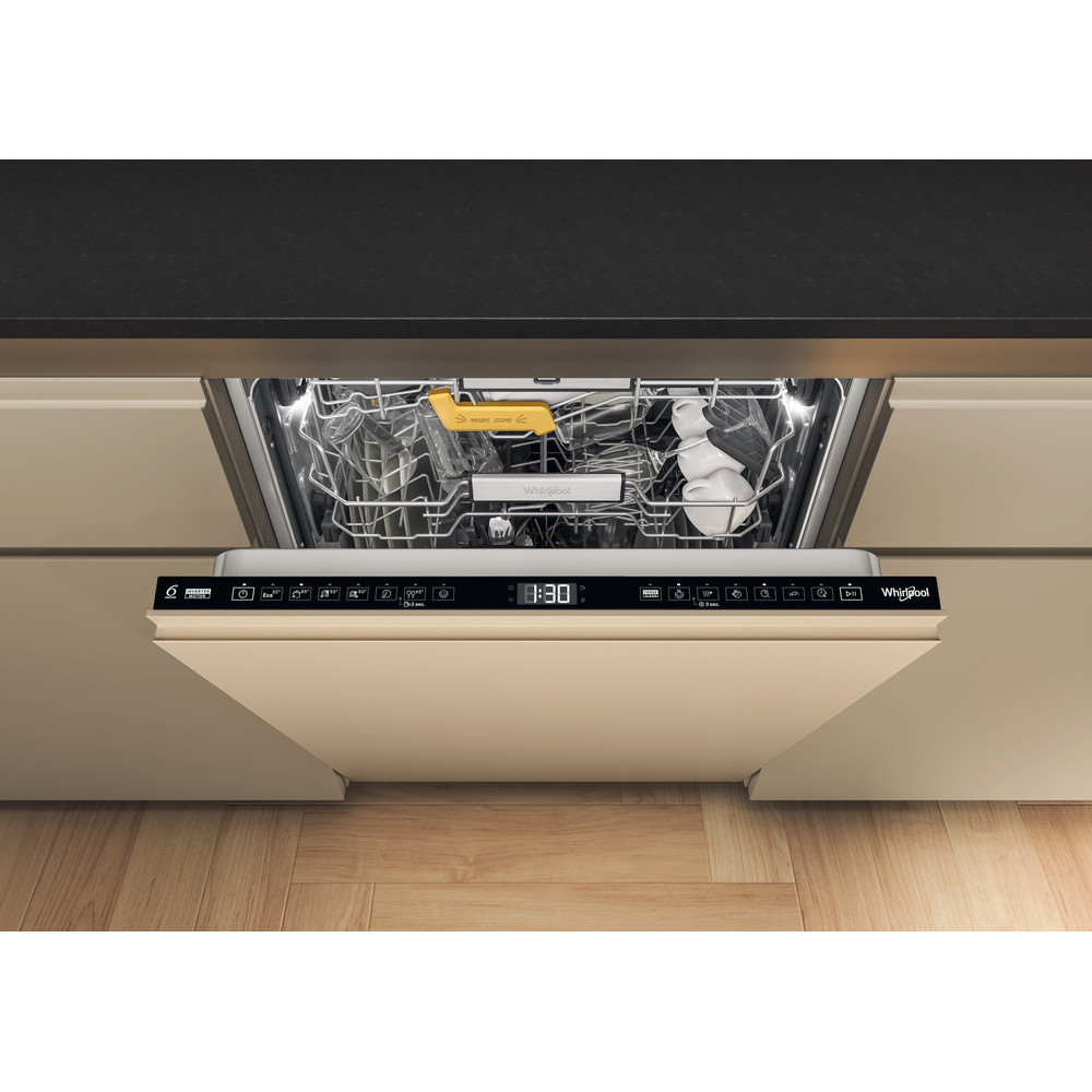 Whirlpool WH8IA15AM3TUS0 teljesen beépíthető mosogatógép, 3 kosár, automatikus ajtónyitás, 15 teríték, 59.8x55.5x82 cm