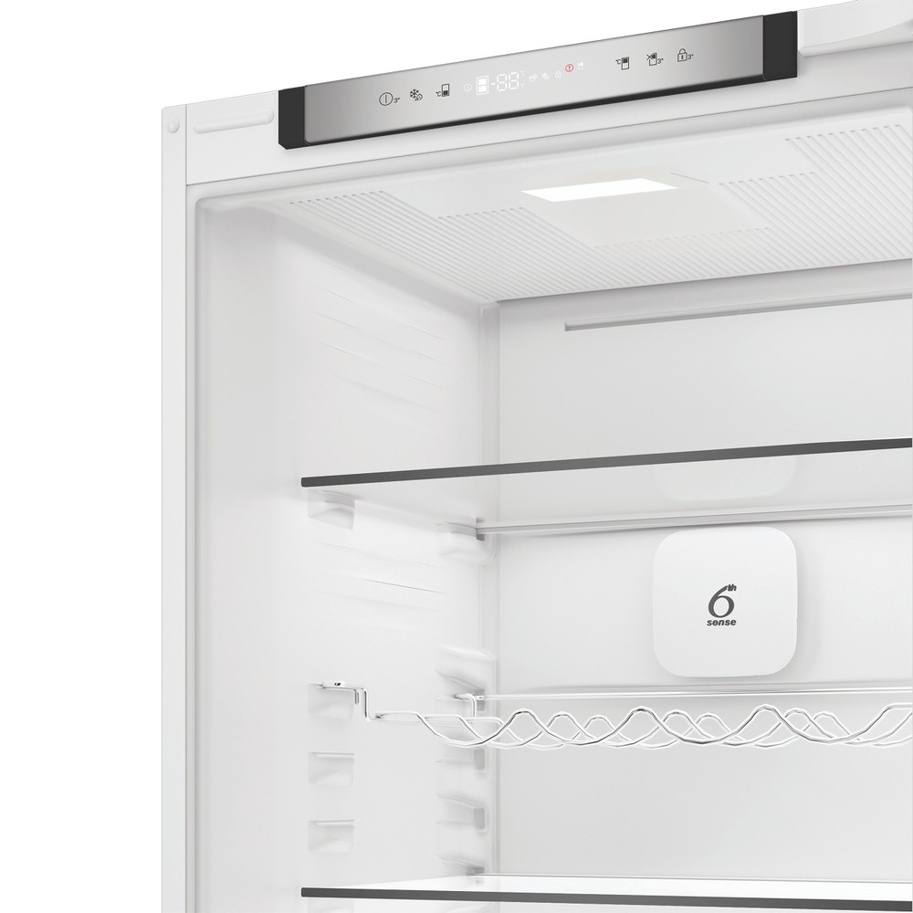 Whirlpool WHK2 5292 B4E Total No Frost beépíthető alulfagyasztós kombinált hűtőszekrény, 194/76L, Zen Inverter Kompresszor, 54x55x177.5 cm, cink fém szín 