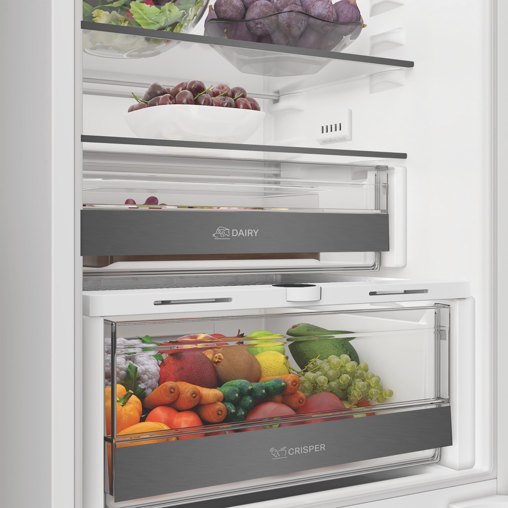 Whirlpool WHK2 5294 B7E1 Total No Frost beépíthető alulfagyasztós kombinált hűtőszekrény, Zen Inverter Kompresszor, 194/76L, 54x55x177.5 cm