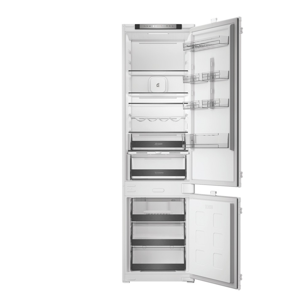 Whirlpool WHK2 5324 B6E Total No Frost beépíthető alulfagyasztós kombinált hűtőszekrény, 224/76L, Zen Inverter Kompresszor, 54x55x193.5 cm