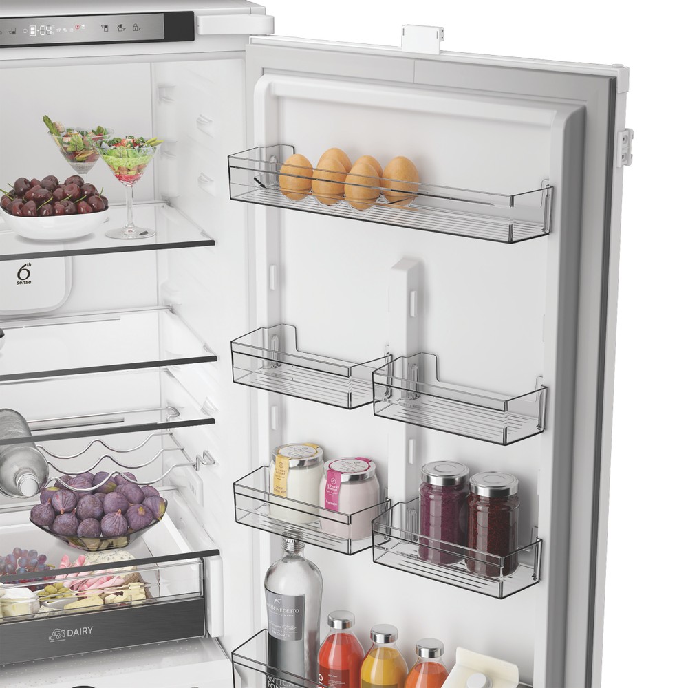 Whirlpool WHK2 5324 B6E Total No Frost beépíthető alulfagyasztós kombinált hűtőszekrény, 224/76L, Zen Inverter Kompresszor, 54x55x193.5 cm