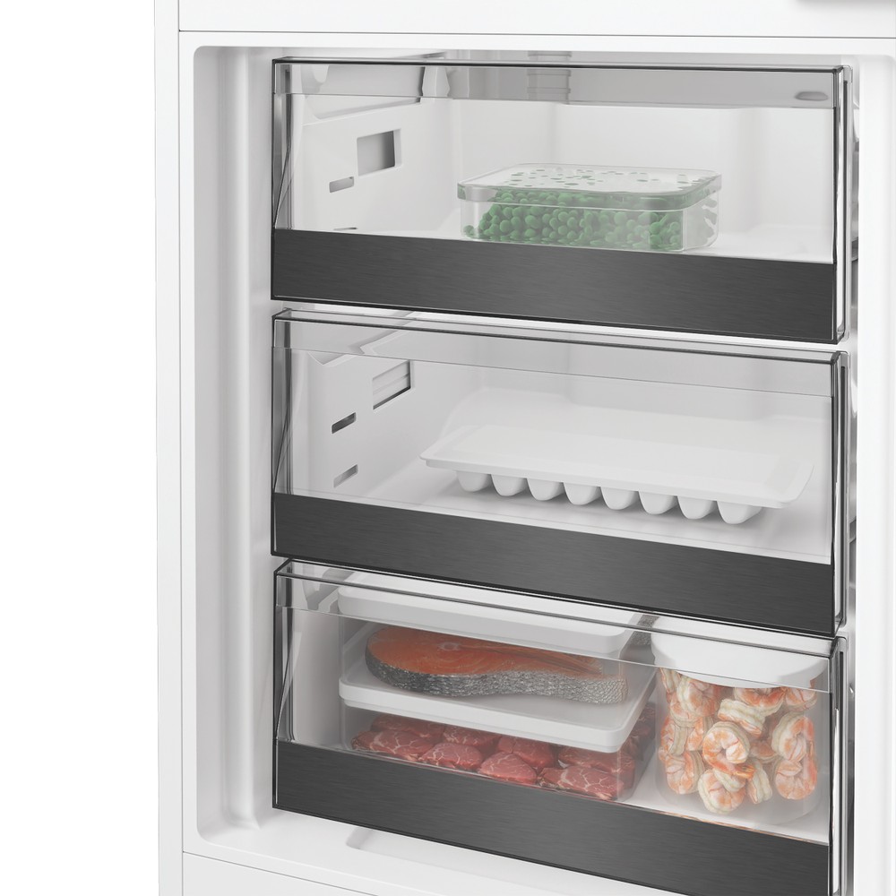 Whirlpool WHK2 5324 B6E Total No Frost beépíthető alulfagyasztós kombinált hűtőszekrény, 224/76L, Zen Inverter Kompresszor, 54x55x193.5 cm