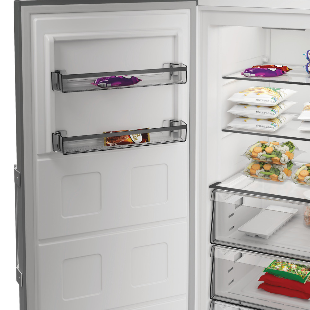 Whirlpool WHMFF 6312 XP4 fagyasztószekrény, 286L, 59.7x70.9x186.5 cm, ezüst szín 