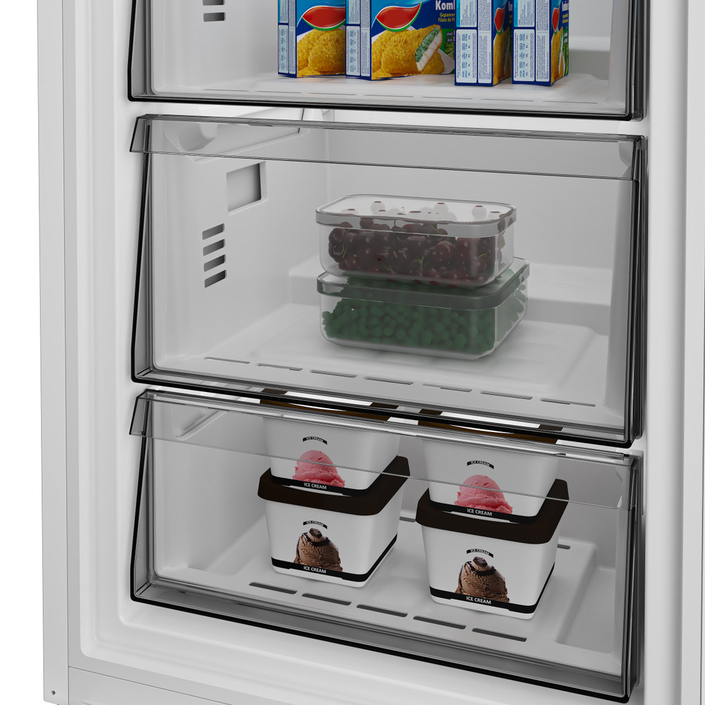 Whirlpool WHMFF 6312 XP4 fagyasztószekrény, 286L, 59.7x70.9x186.5 cm, ezüst szín 