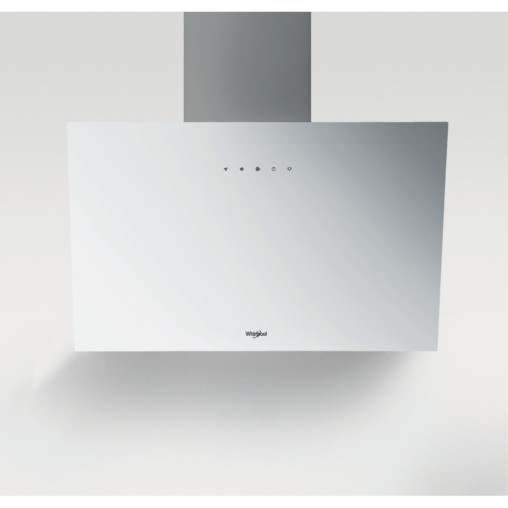 Whirlpool WHVP 62F LT W beépíthető falra szerelhető döntött kürtös konyhai elszívó, 59.8x19.2x71 cm, fehér szín 