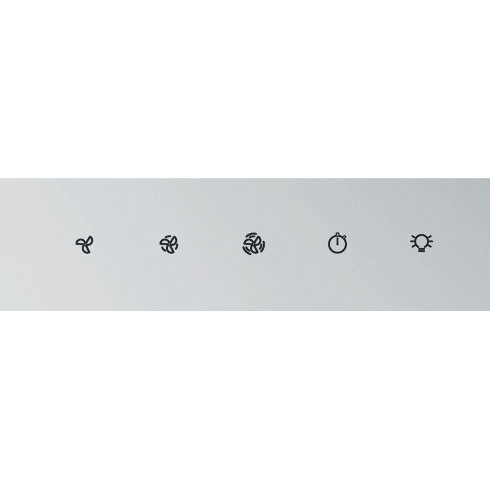 Whirlpool WHVP 62F LT W beépíthető falra szerelhető döntött kürtös konyhai elszívó, 59.8x19.2x71 cm, fehér szín 