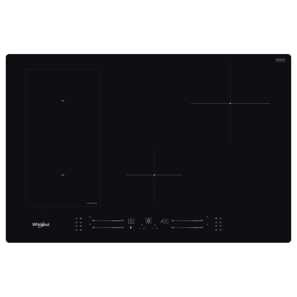 Whirlpool WL S3777 NE beépíthető indukciós kerámialap, 77x51x5.4 cm, fekete szín 