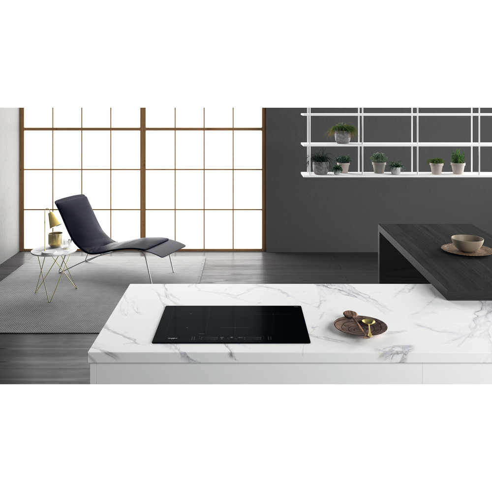 Whirlpool WL S3777 NE beépíthető indukciós kerámialap, 77x51x5.4 cm, fekete szín 