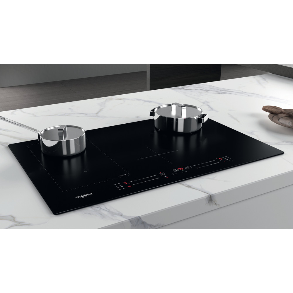 Whirlpool WL S3777 NE beépíthető indukciós kerámialap, 77x51x5.4 cm, fekete szín 