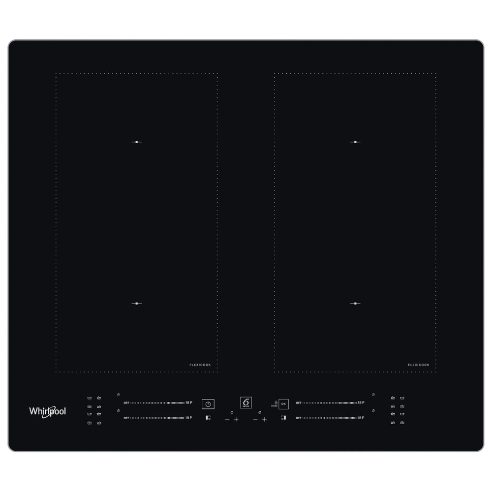 Whirlpool WL S8560 AL beépíthető indukciós kerámialap, 59.8x51.8x5.4 cm, fekete szín 