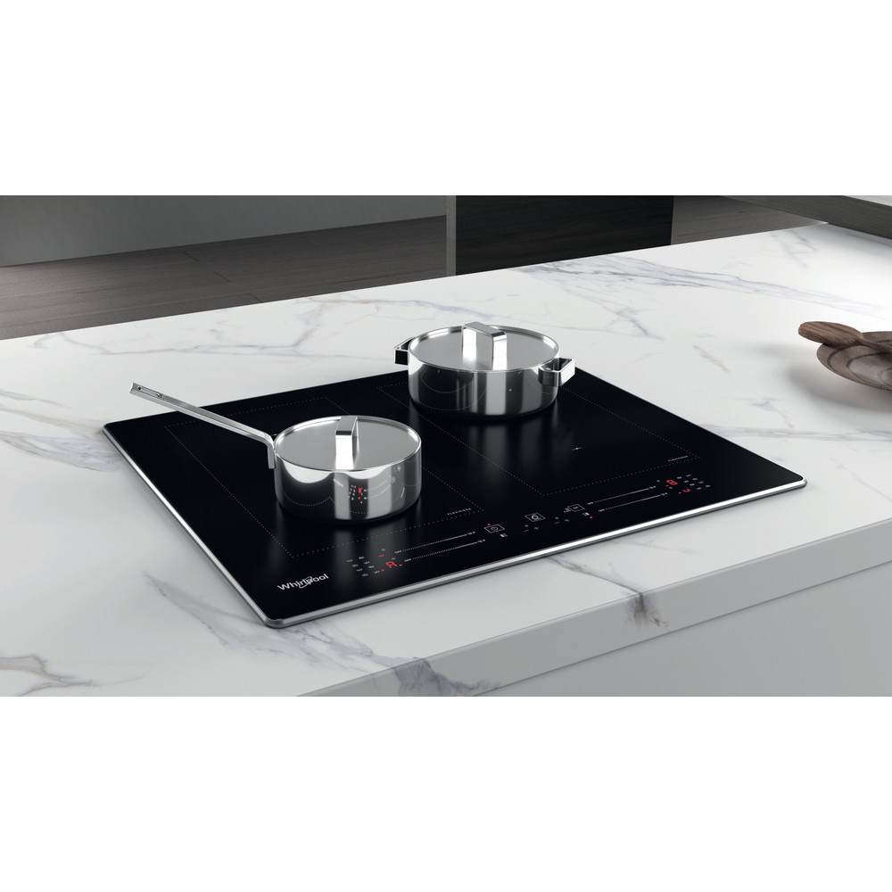 Whirlpool WL S8560 AL beépíthető indukciós kerámialap, 59.8x51.8x5.4 cm, fekete szín 