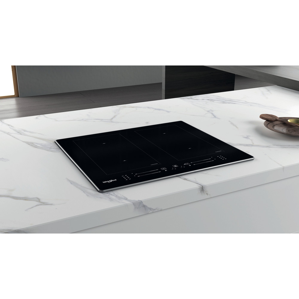Whirlpool WL S8560 AL beépíthető indukciós kerámialap, 59.8x51.8x5.4 cm, fekete szín 