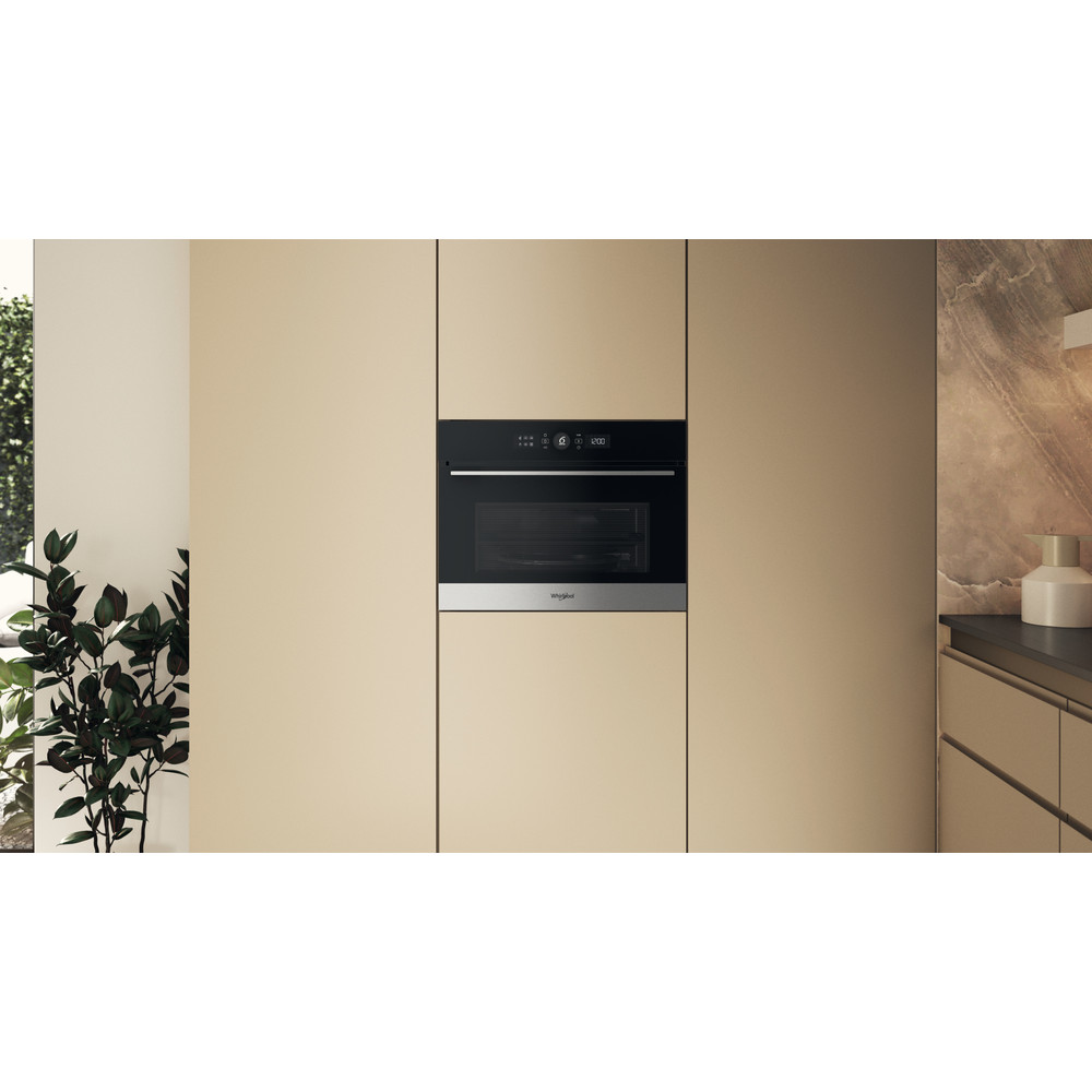 Whirlpool WMW57DHMX beépíthető mikrohullámú sütő, 40L, 900W, 59.5x56x45.5 cm, inox szín