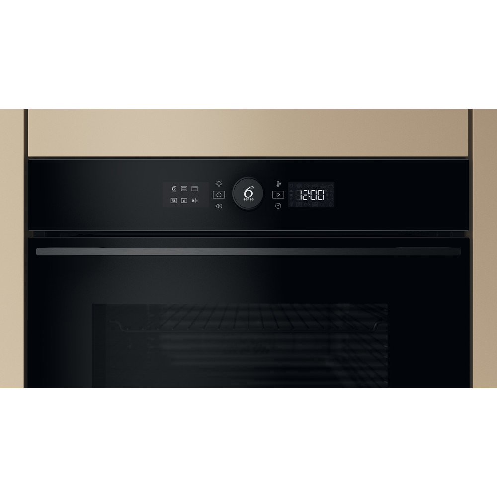 Whirlpool WOI5S8HM2SBA beépíthető sütő, 73L, 6. Érzék technológia előre beállított receptek, 59.5x56.4x59.7 cm, fekete szín 