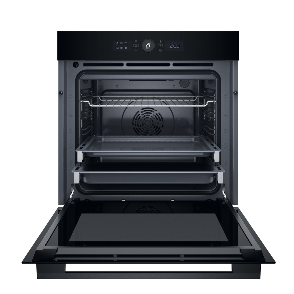 Whirlpool WOI5S8HM2SBA beépíthető sütő, 73L, 6. Érzék technológia előre beállított receptek, 59.5x56.4x59.7 cm, fekete szín 