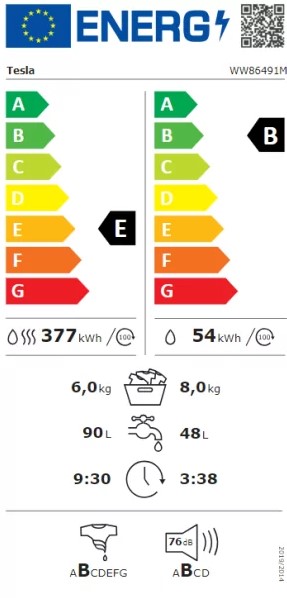 Tesla WW86491M mosó-szárítógép, 8/6kg, inverter motor, 59.5x47.5x85 cm 