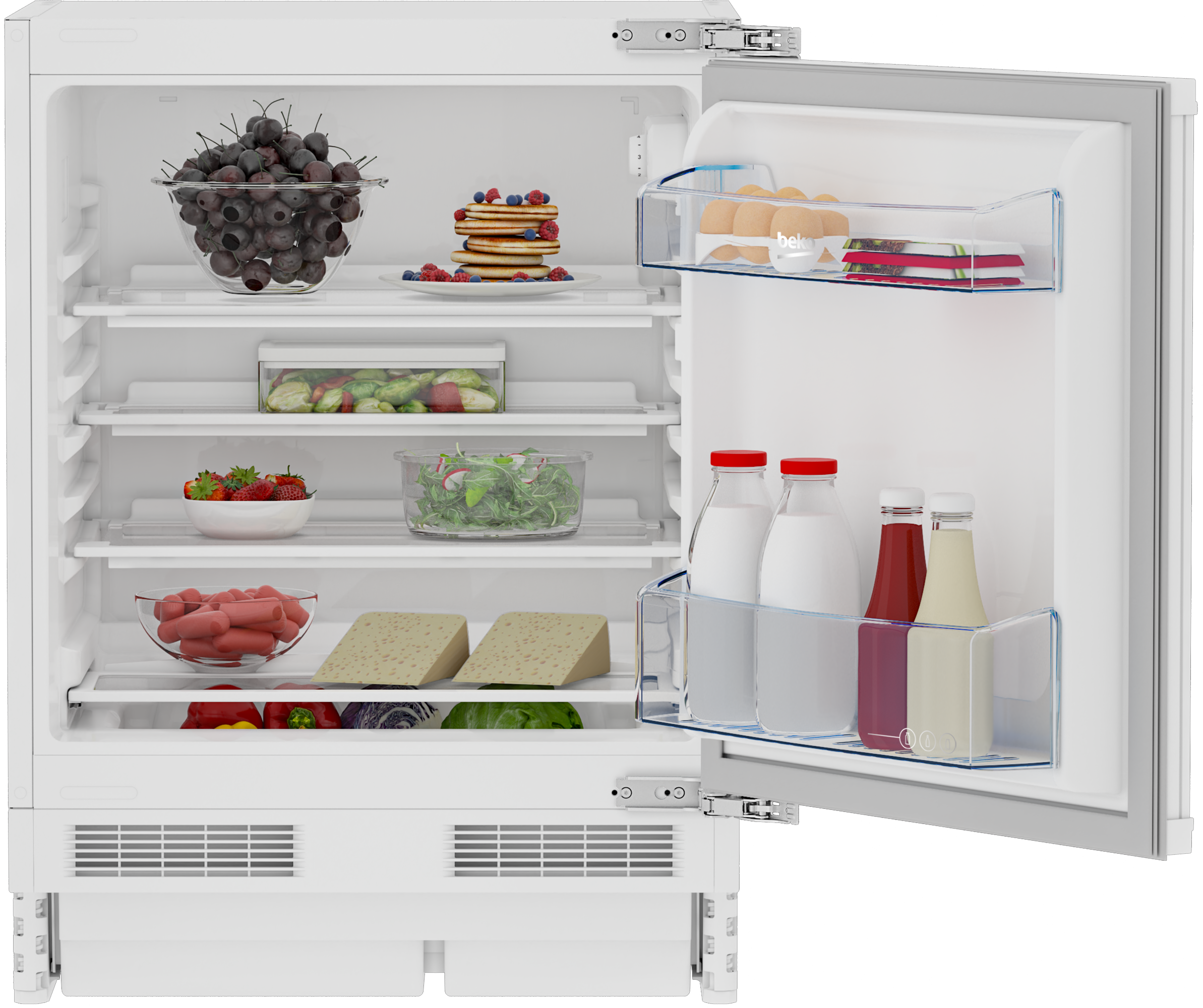 Beko BU1104N pult alá építhető hűtőszekrény,82x59.5x54.5cm,130L