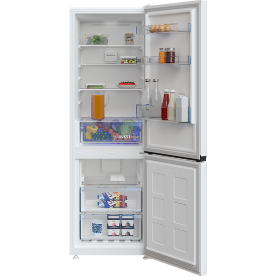 Beko B1RCNA344W No Frost alulfagyasztós kombinált hűtőszekrény, 208/96L, 59.5x66.5x179.6 cm 