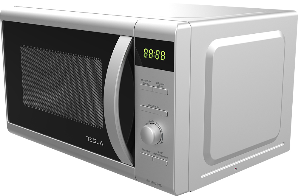Tesla MW2060MS mikrohullámú sütő,20L,700W,inox,grill funkció
