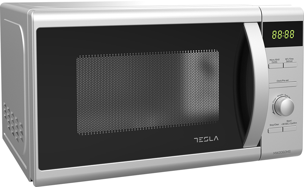 Tesla MW2060MS mikrohullámú sütő,20L,700W,inox,grill funkció