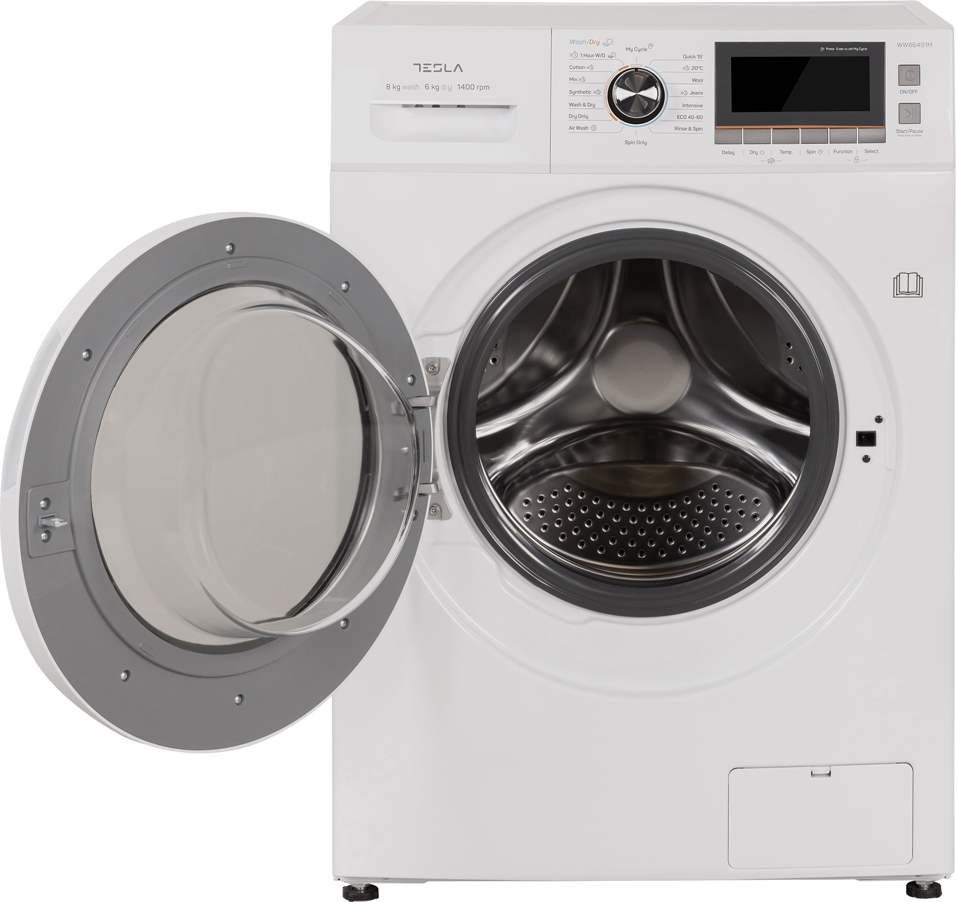 Tesla WW86491M mosó-szárítógép, 8/6kg, inverter motor, 59.5x47.5x85 cm 