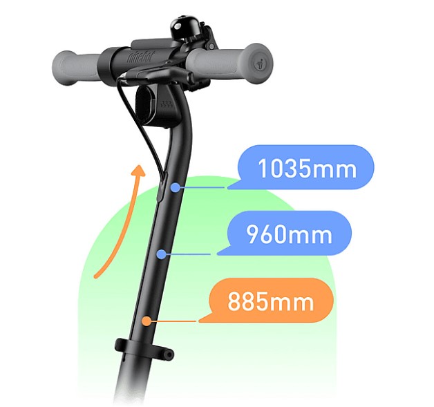 Segway-Ninebot eKickScooter C2 PRO E elektromos gyerek roller fekete-kék szín