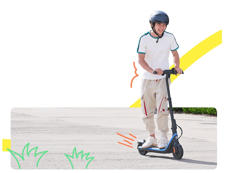 Segway-Ninebot eKickScooter C2 PRO E elektromos gyerek roller fekete-kék szín