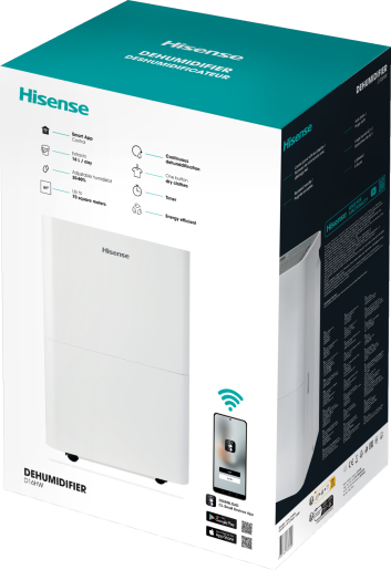 Hisense D16HW mobil páramentesítő,16L/nap, 260W, Wifi