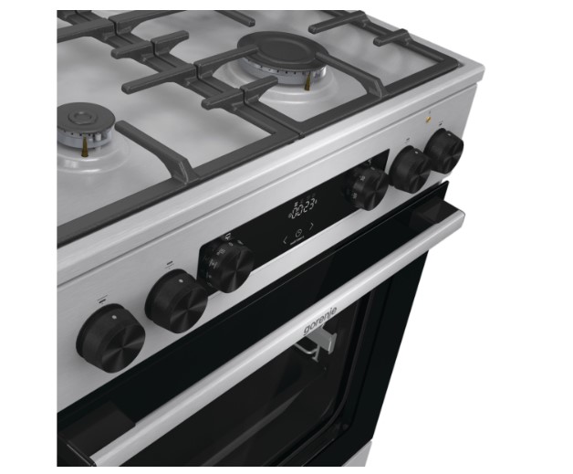 Gorenje GKS6C71XF kombinált tűzhely, 71L, fém dísztető, 60x60x85 cm, inox 