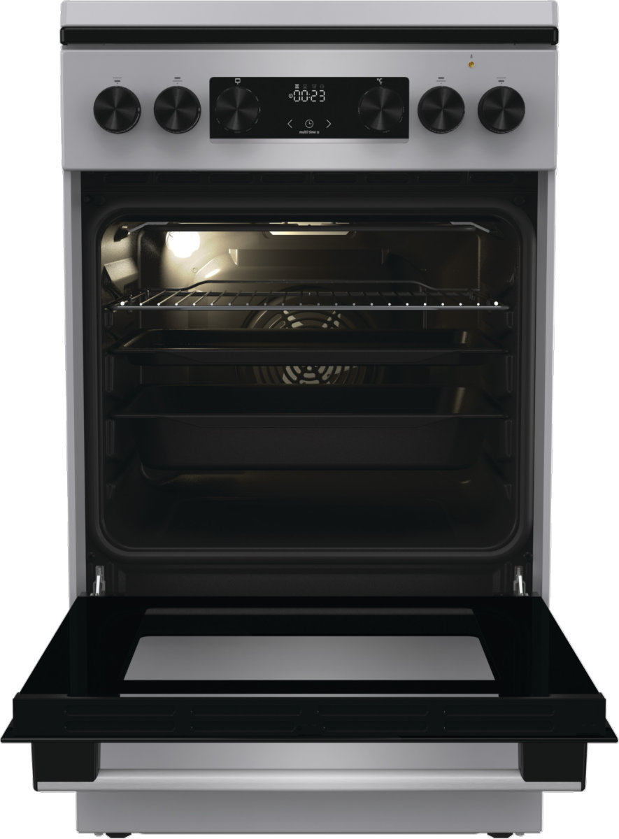 Gorenje GK5C63SH kombinált tűzhely, 70L, fém dísztető, 50x59.4x85 cm, szürke szín 