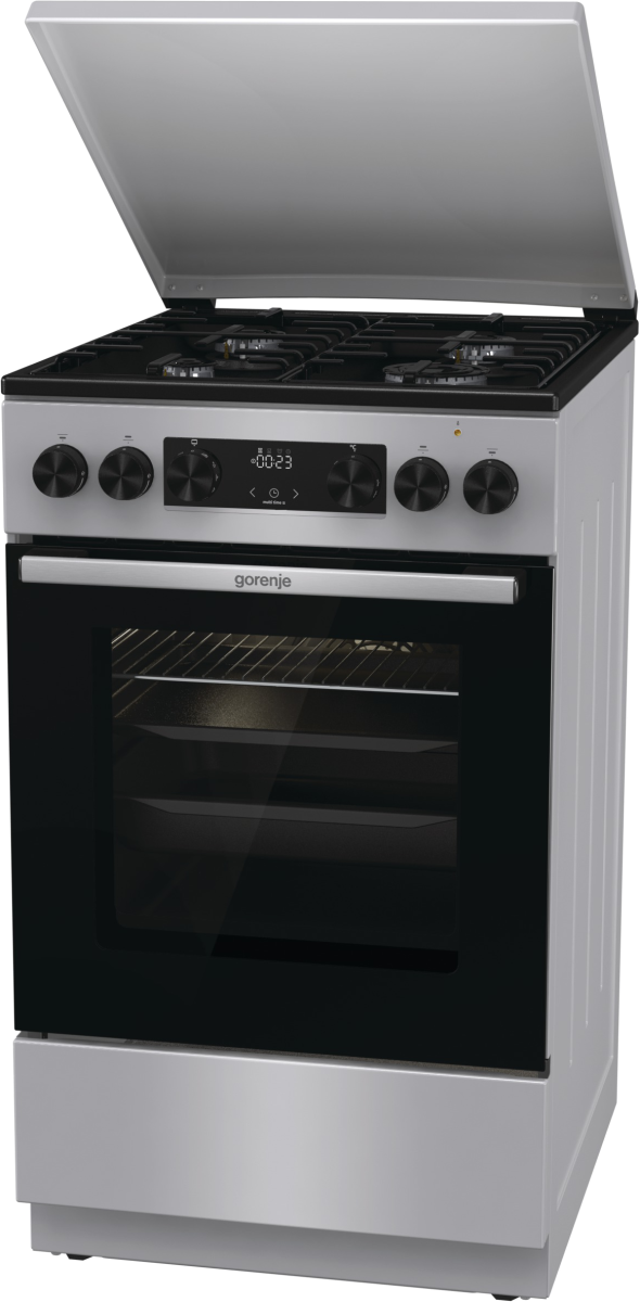 Gorenje GK5C63SH kombinált tűzhely, 70L, fém dísztető, 50x59.4x85 cm, szürke szín 