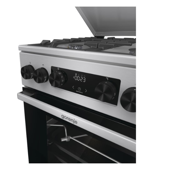 Gorenje GKS5C71XF kombinált tűzhely, 70L, fém dísztető, 50x59.4x85 cm, inox 