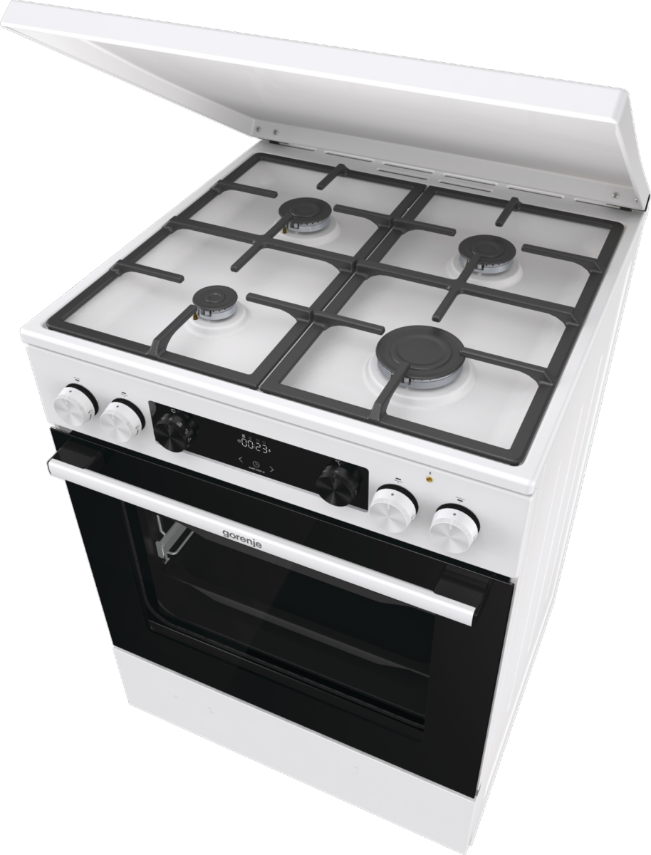 Gorenje GKS6C71WF kombinált tűzhely, 71L, fém dísztető, 60x60x85 cm 