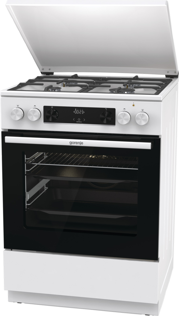 Gorenje GKS6C71WF kombinált tűzhely, 71L, fém dísztető, 60x60x85 cm 