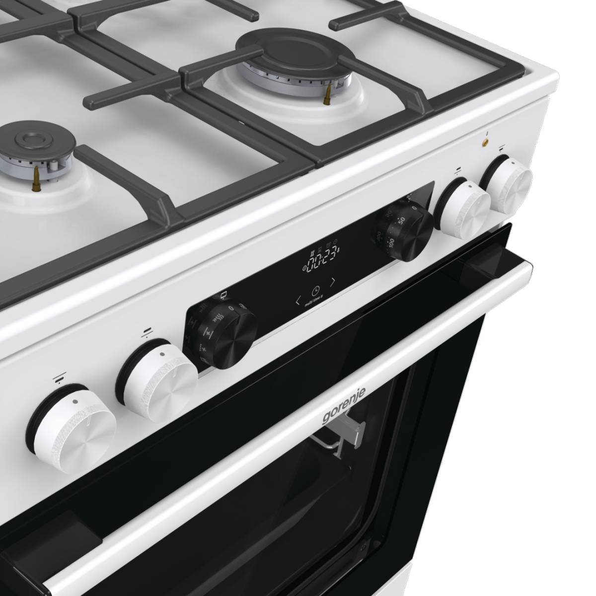 Gorenje GKS6C71WF kombinált tűzhely, 71L, fém dísztető, 60x60x85 cm 