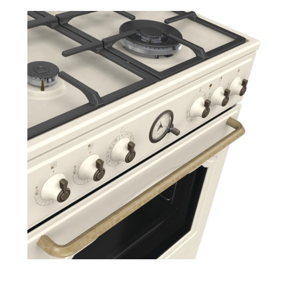 Gorenje GKS6C71CLI kombinált tűzhely, 71L, 60x60x85 cm, bézs szín 