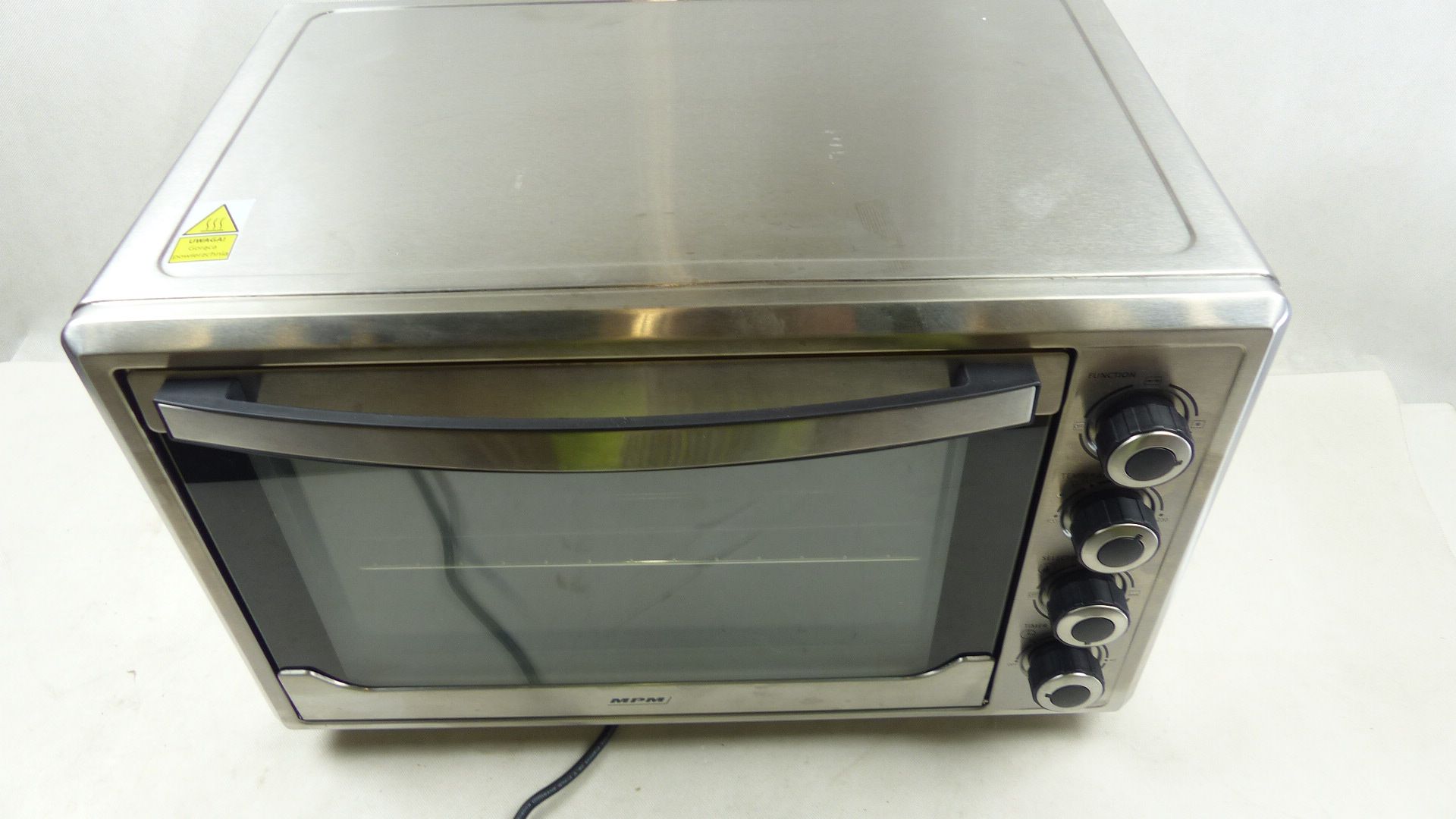 MPM MPE-08/T elektromos sütő rozsdamentes külső 2000W 45L, hőlégkeverés, időzitő MPE08/T