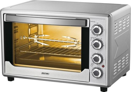 MPM MPE-08/T elektromos sütő rozsdamentes külső 2000W 45L, hőlégkeverés, időzitő MPE08/T