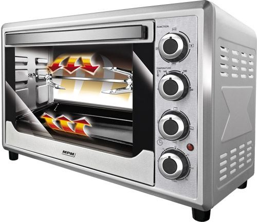 MPM MPE-08/T elektromos sütő rozsdamentes külső 2000W 45L, hőlégkeverés, időzitő MPE08/T