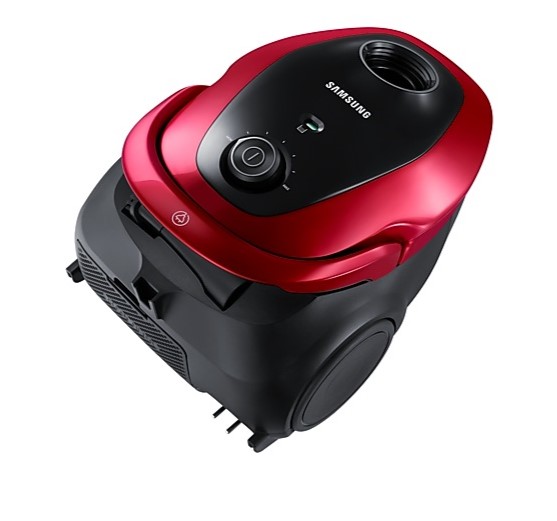 Samsung VC07M25E0WR/GE porzsákos porszívó, piros szín, 750W