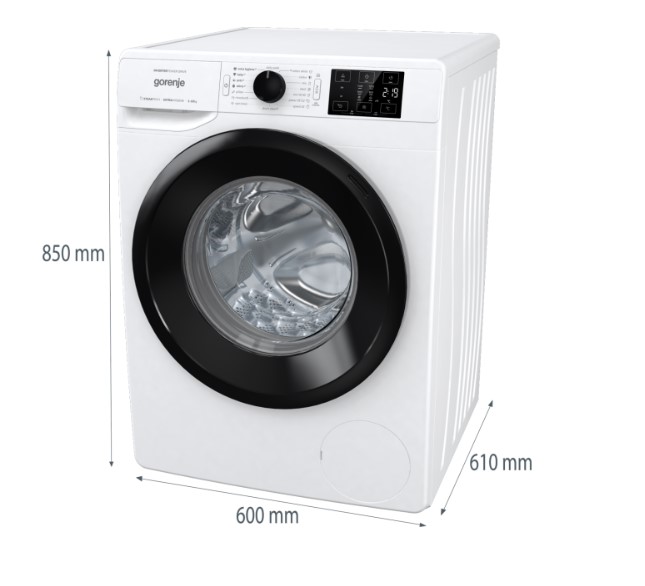 Gorenje WNEI14BS elöltöltős mosógép 10kg inverter motor, gőz program, 60x61x85 cm 