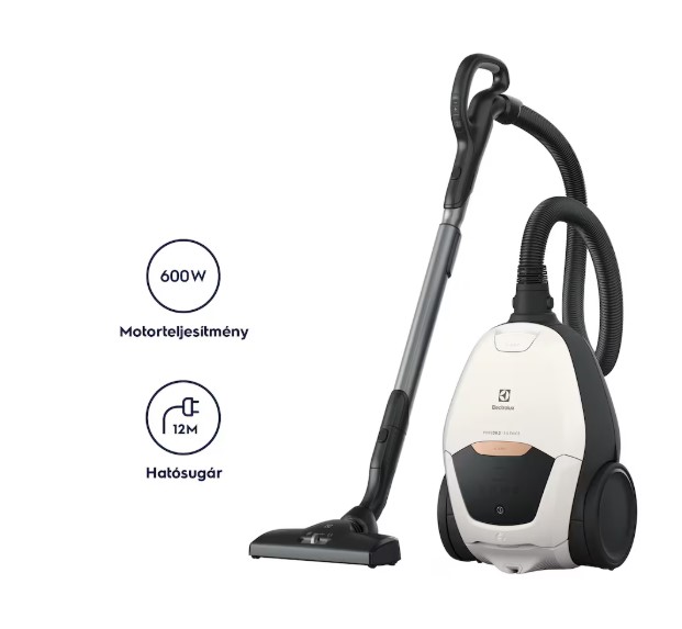 Electrolux PD82-ALRG Pure D8.2  porzsákos porszívó, 600W, krémfehér szín 