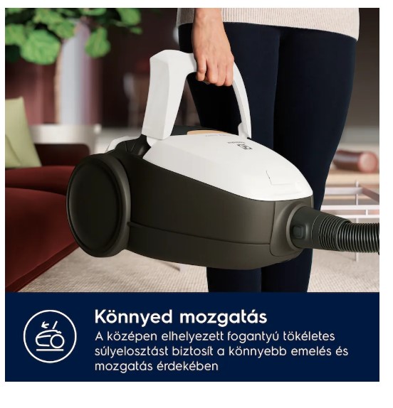 Electrolux PD82-ALRG Pure D8.2  porzsákos porszívó, 600W, krémfehér szín 